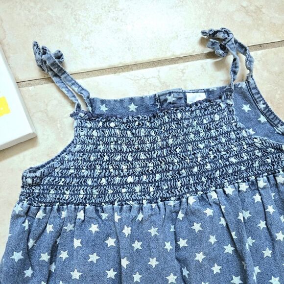 Carter's Chambray ruffled star spangled thin strapped dress - Picture 7 of 16